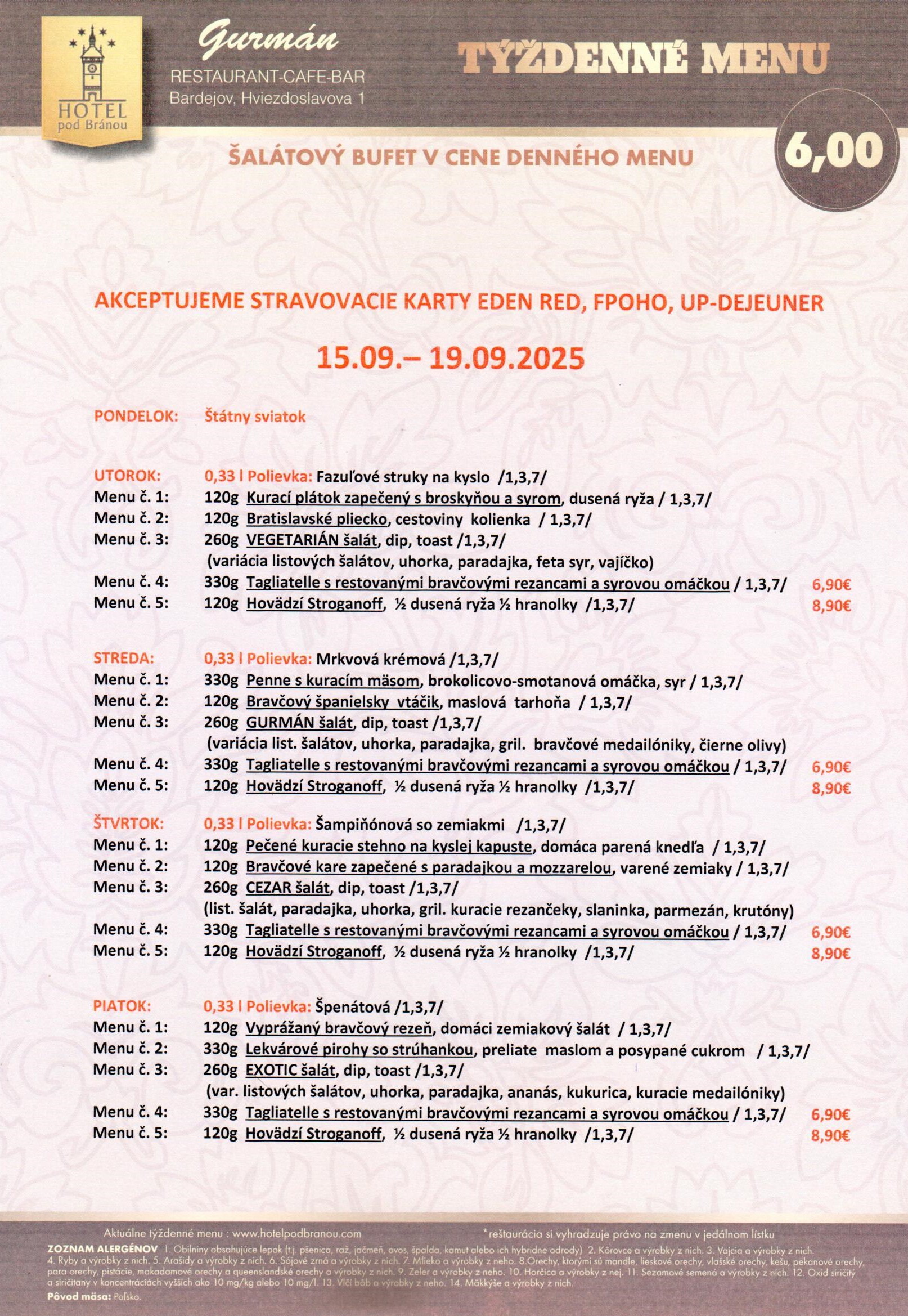 Denné menu